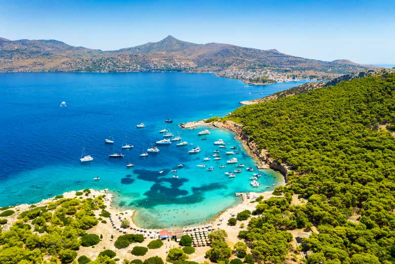 Vue panoramique sur une des plages de Moni