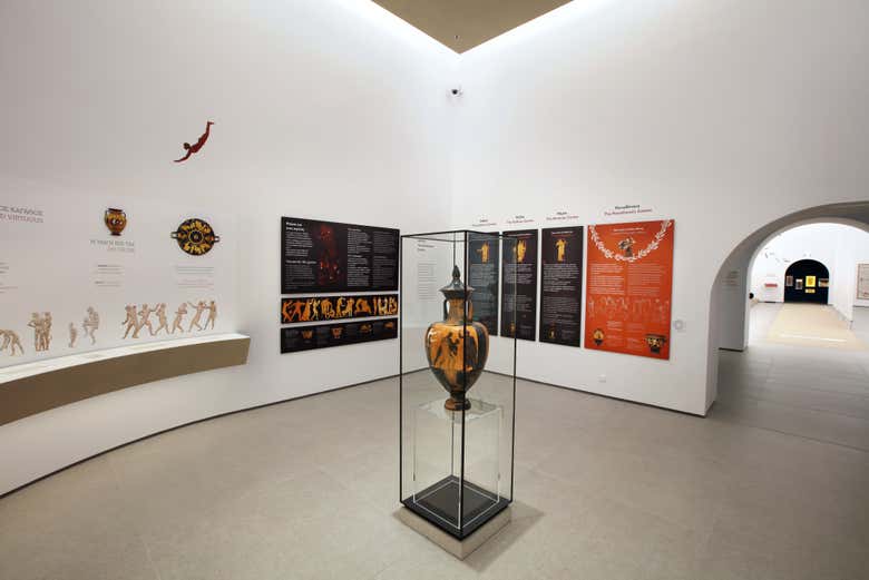 Une des salles du musée Olympique d'Athènes